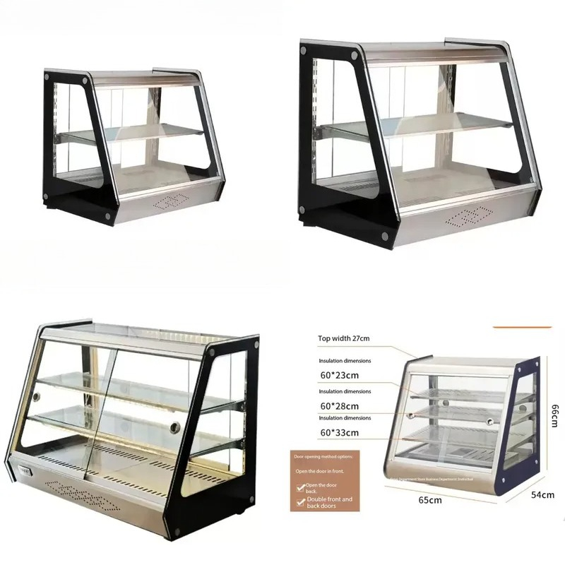 Snacks Food Warmer - 業務用ガラス製食品保温ディスプレイキャビネット、卓上保温ショーケース、スナック、ベーカリー、ペストリー保温用カウンターヒーター