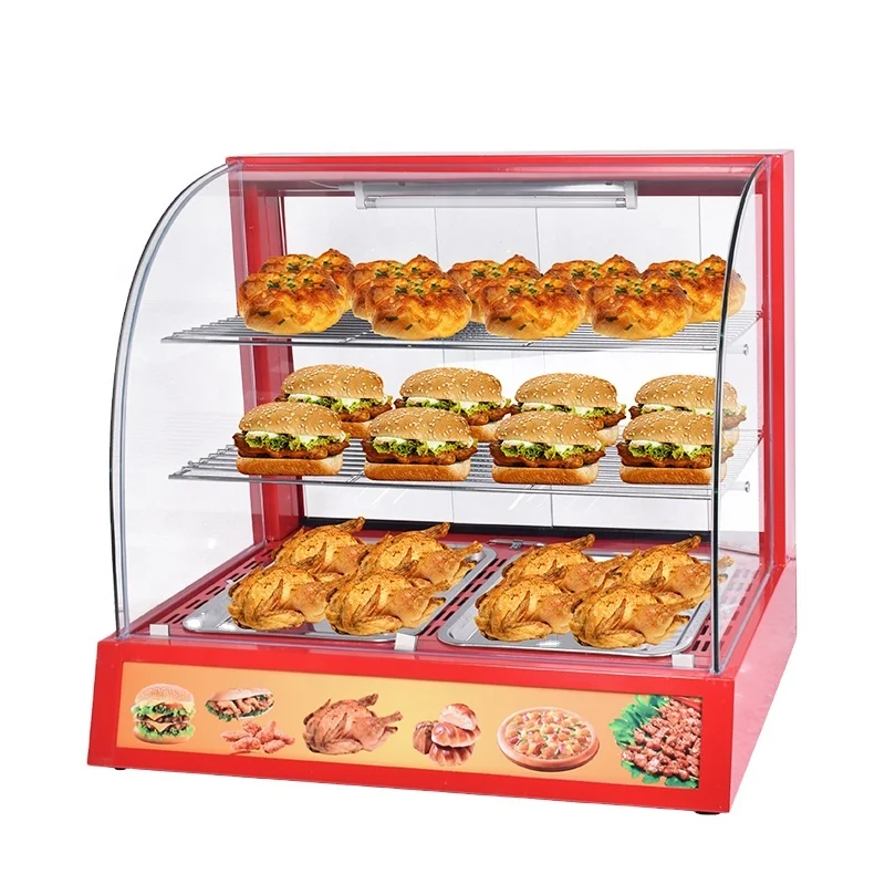 Snacks Food Warmer - ベストセラー3層スナックフードウォーマー業務用フードウォーマーディスプレイ保温ショーケース電気式温かい食品保温庫