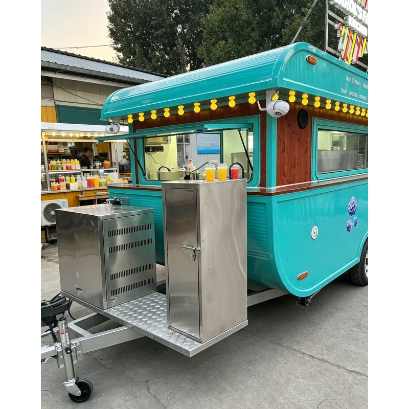 Snacks Food Stall - 商業街夜市ケータリング屋台カート移動式食品スナックティーダイニングカート多機能販売サービス機器