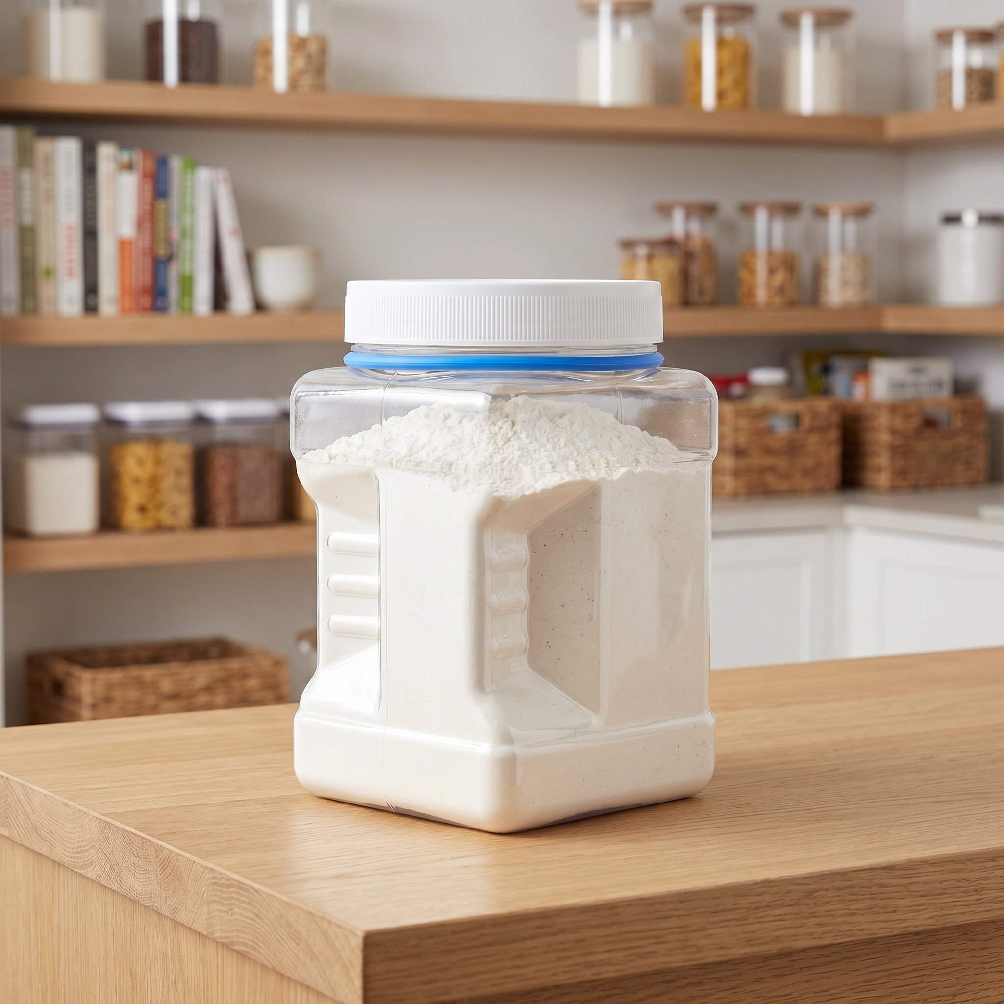 Dry Food Snacks - 6個入り透明正方形密閉保存容器 広口プラスチック容器 再利用可能なパントリーオーガナイザー スナック保存容器 ドライフードホルダー