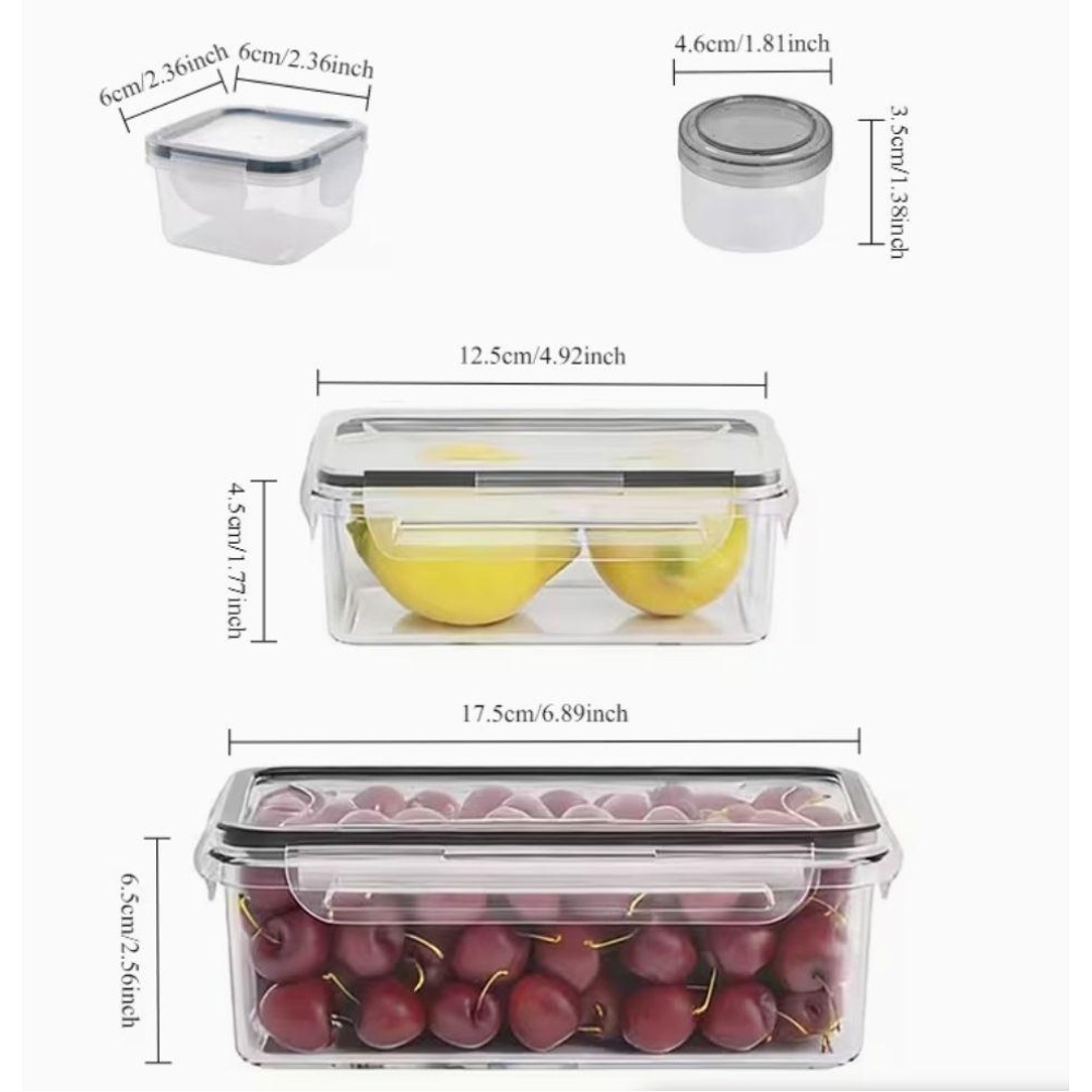4個セット 透明食品保存容器 スナップ蓋付き、果物、野菜、パ - Dry Food Snacks のレビューと価格