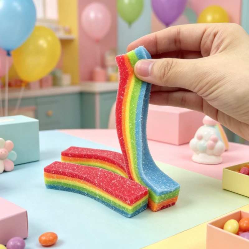 スクイッシー レインボーストリップ ストレスボール スクイー - Candy Sour Strip のレビューと価格